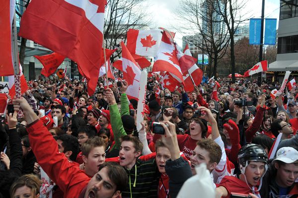Canadian Olympic fans in Vancouver